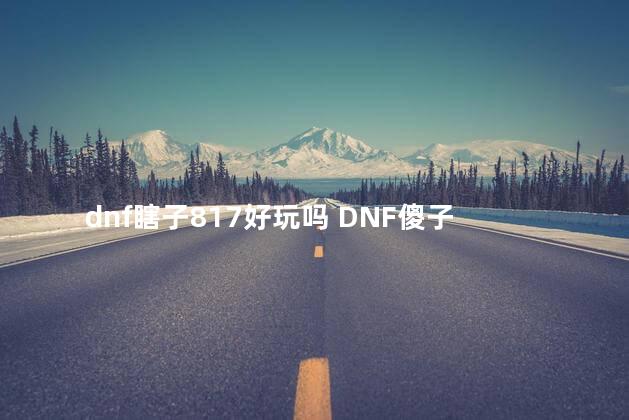 dnf瞎子817好玩吗 DNF傻子